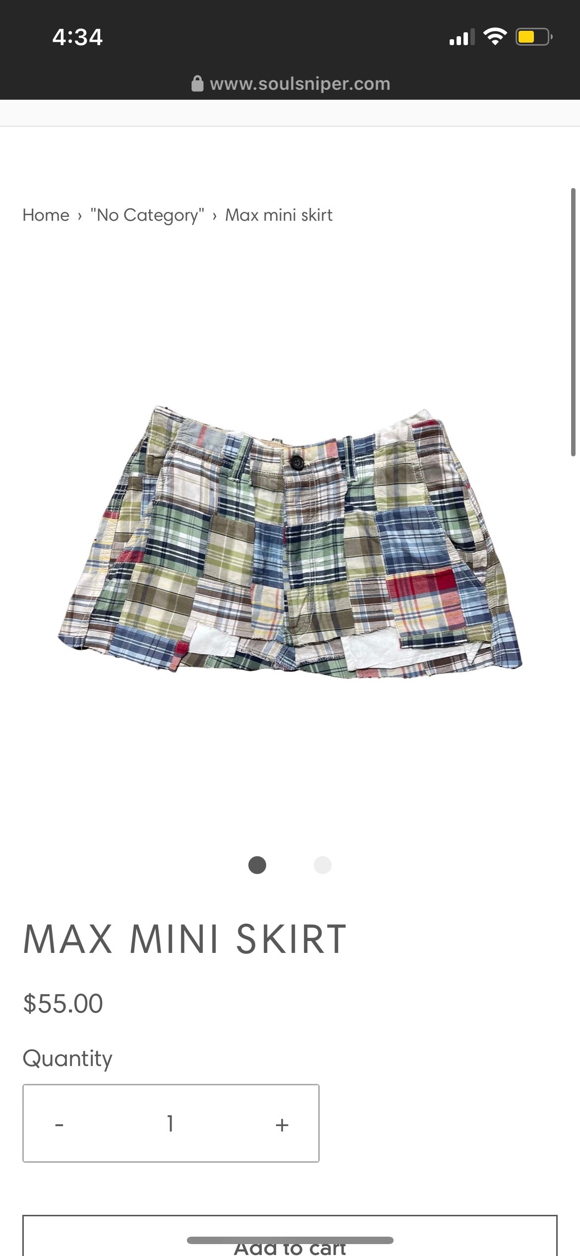 TRASHED plaid mini skirt