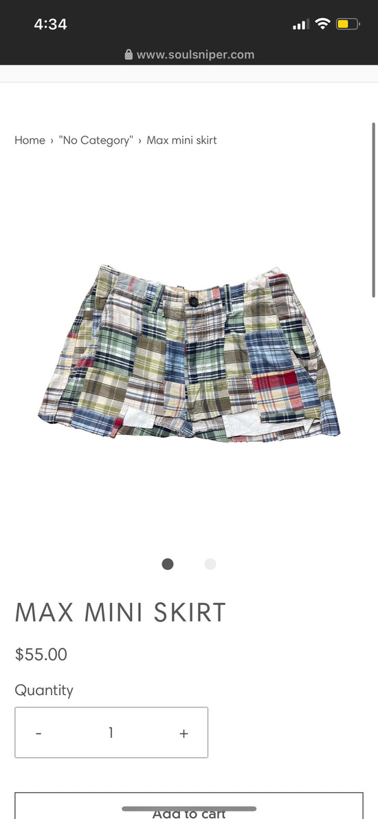 TRASHED plaid mini skirt