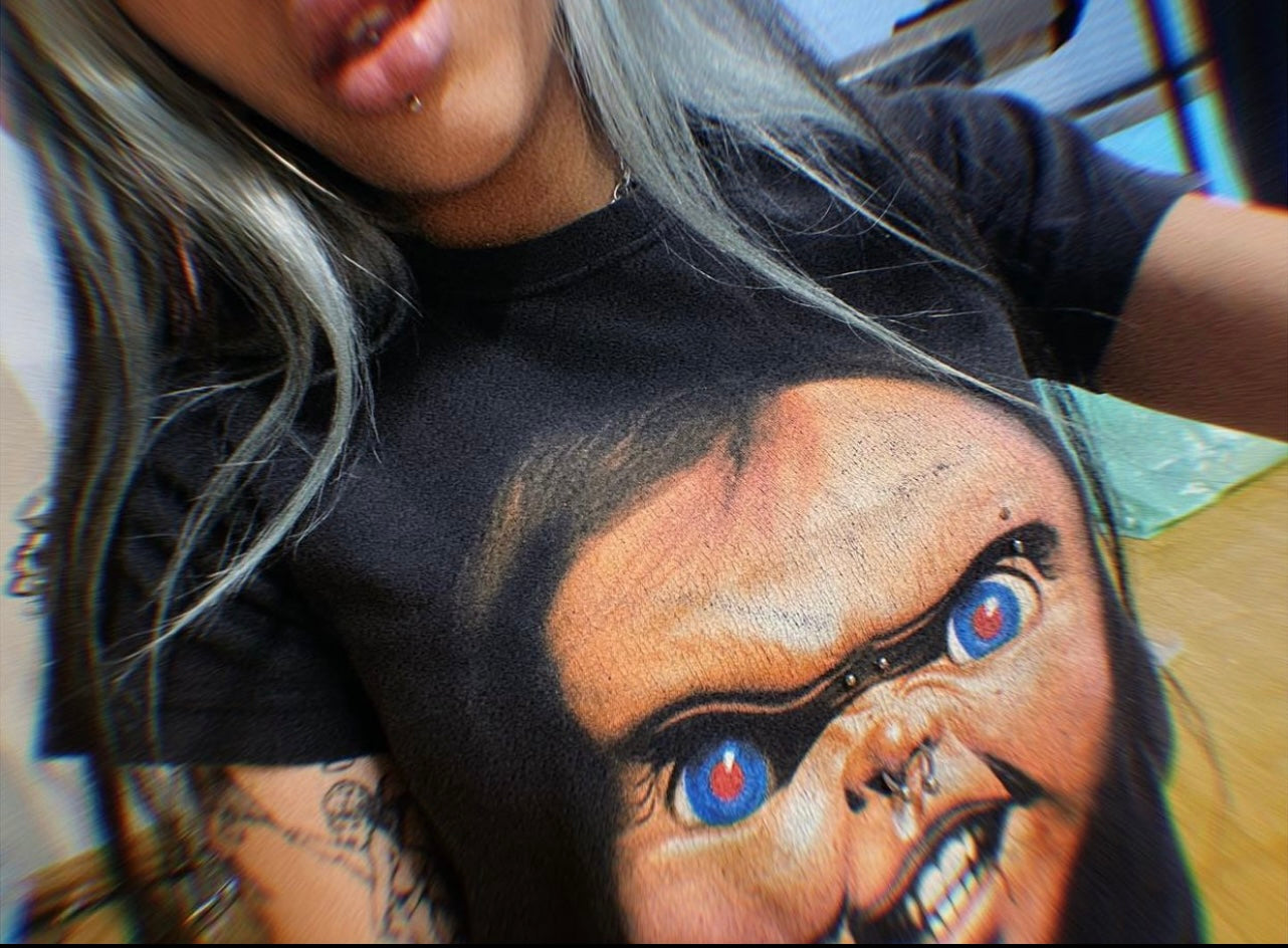 Vintage Chuckie Crop Top w/ Facial Piercings